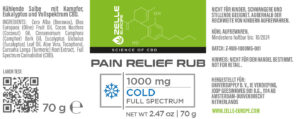 Label Pain Relief Rub 1000mg